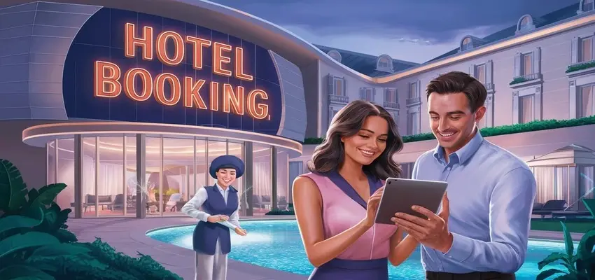 What is the meaning of hotel booking?