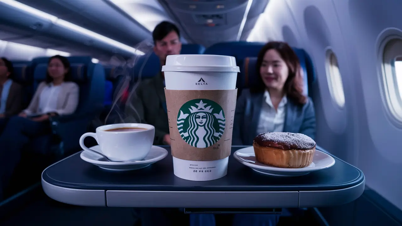 Does Delta Air Lines serve Starbucks?