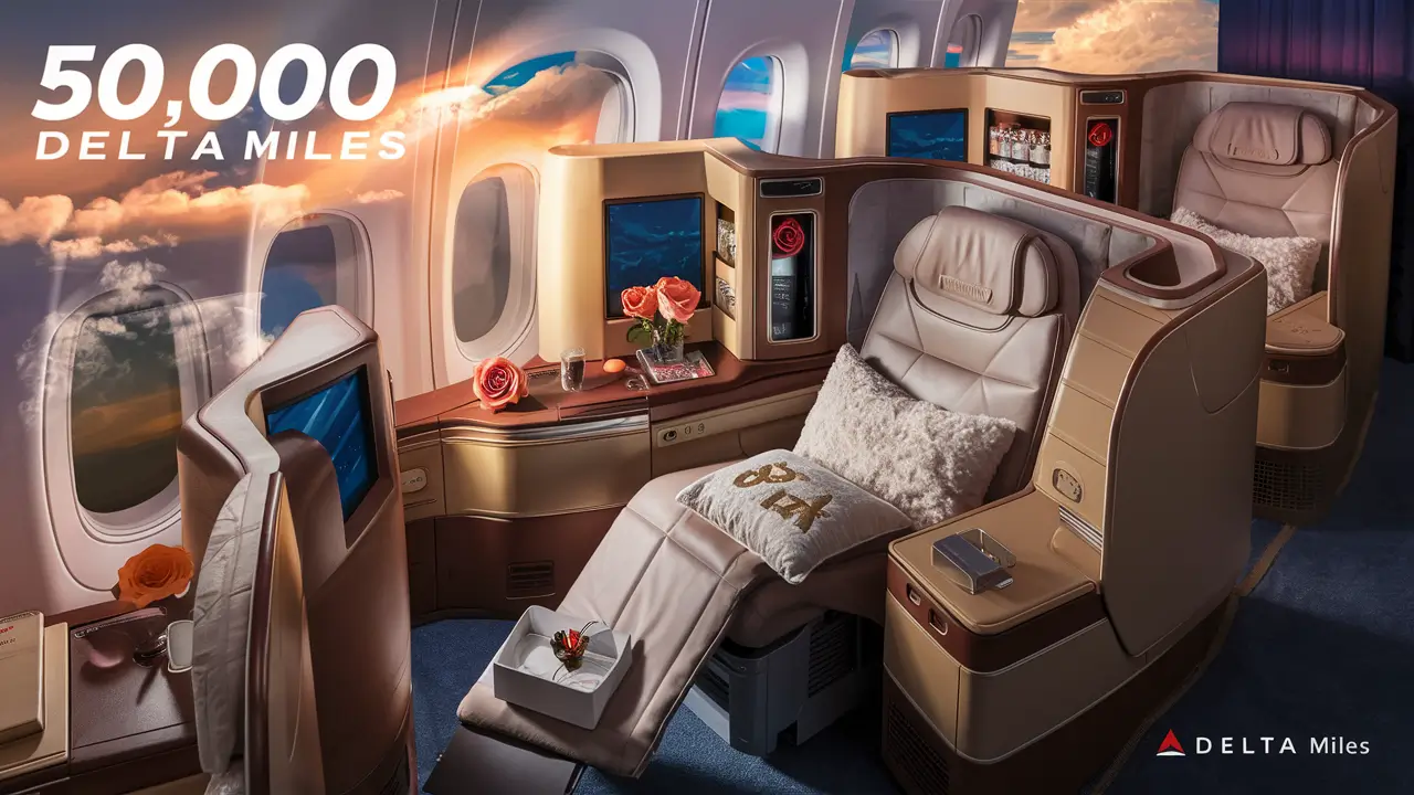 How much are 50000 Delta miles worth?