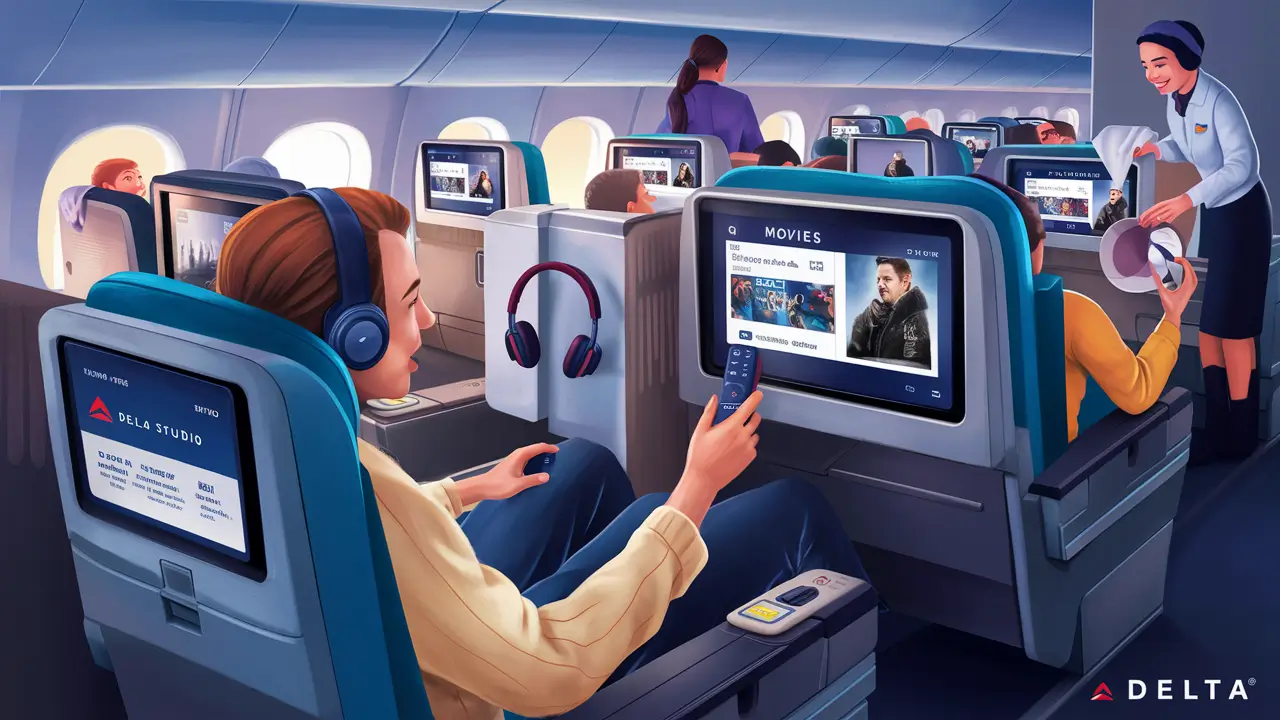 How to watch movies on Delta flight?