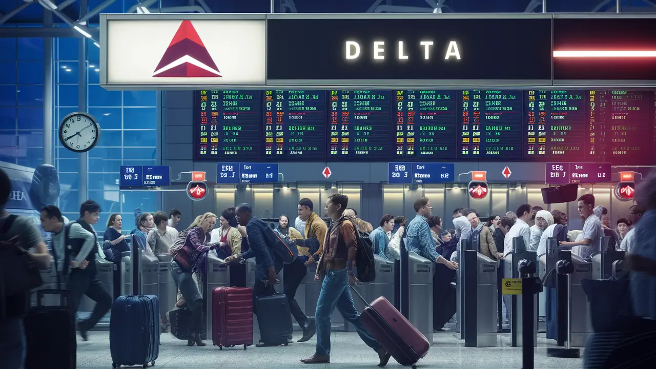 What are the check-in deadlines for Delta flights?