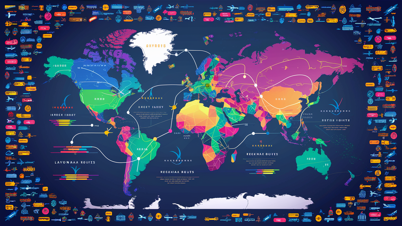 What are the different types of airline routes?