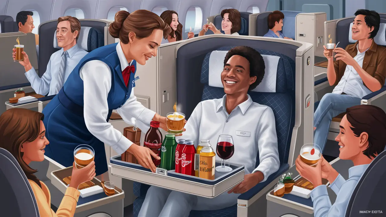 What drinks are free on Delta comfort?