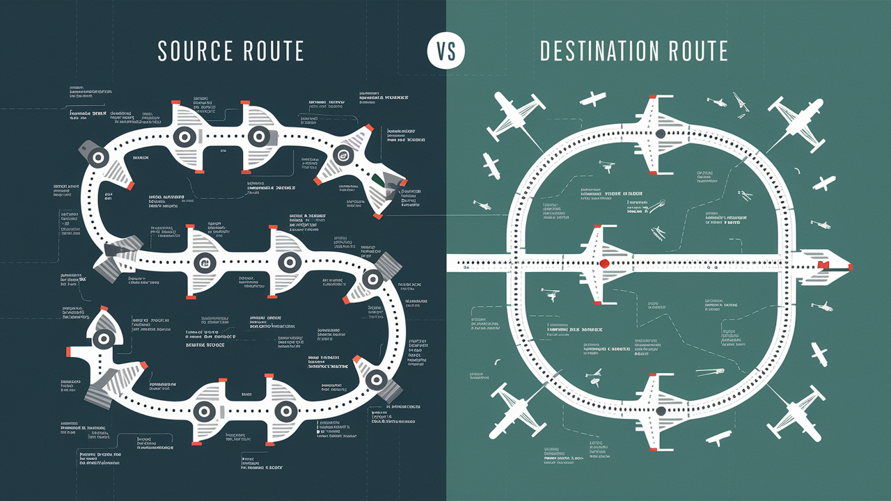 What is source route vs destination route?