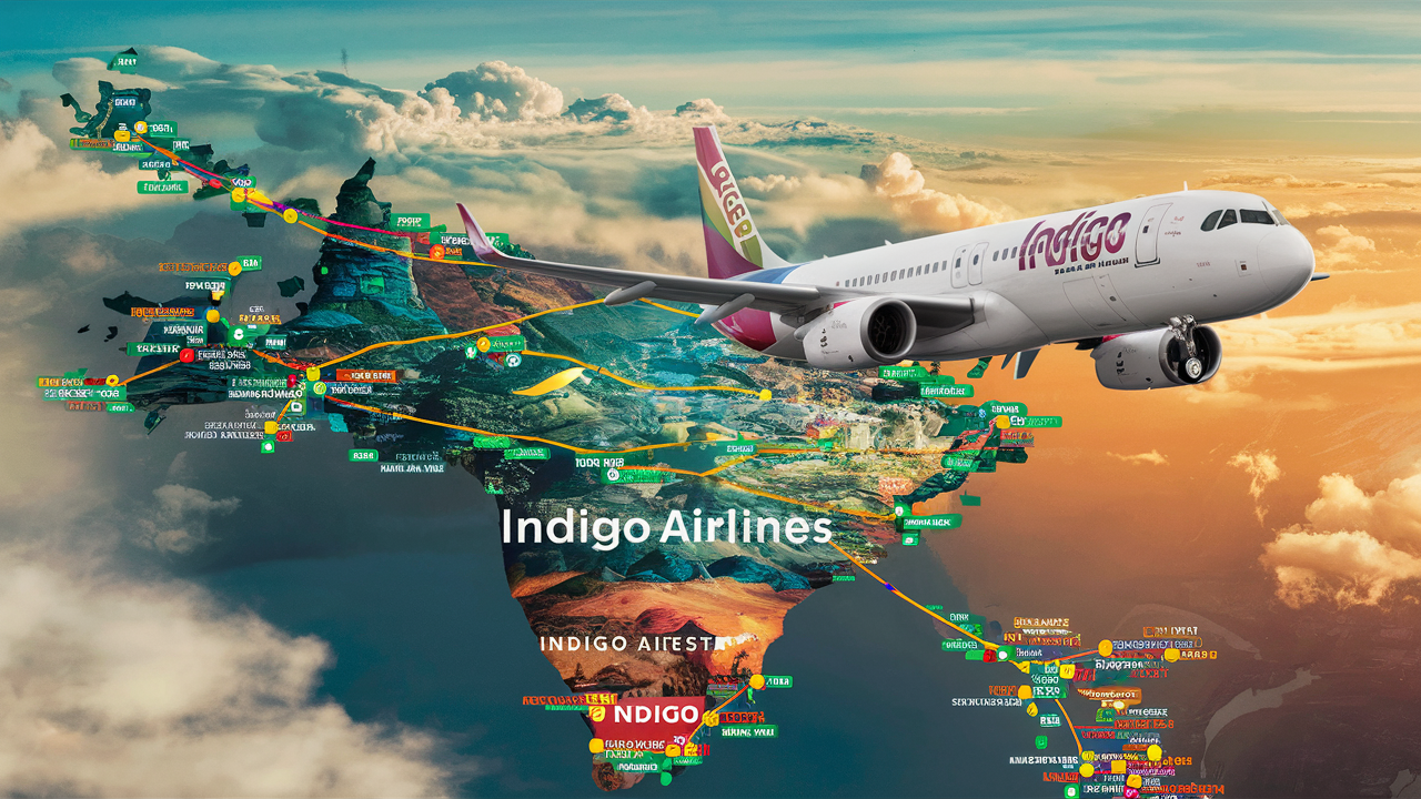 What is the longest route of IndiGo?