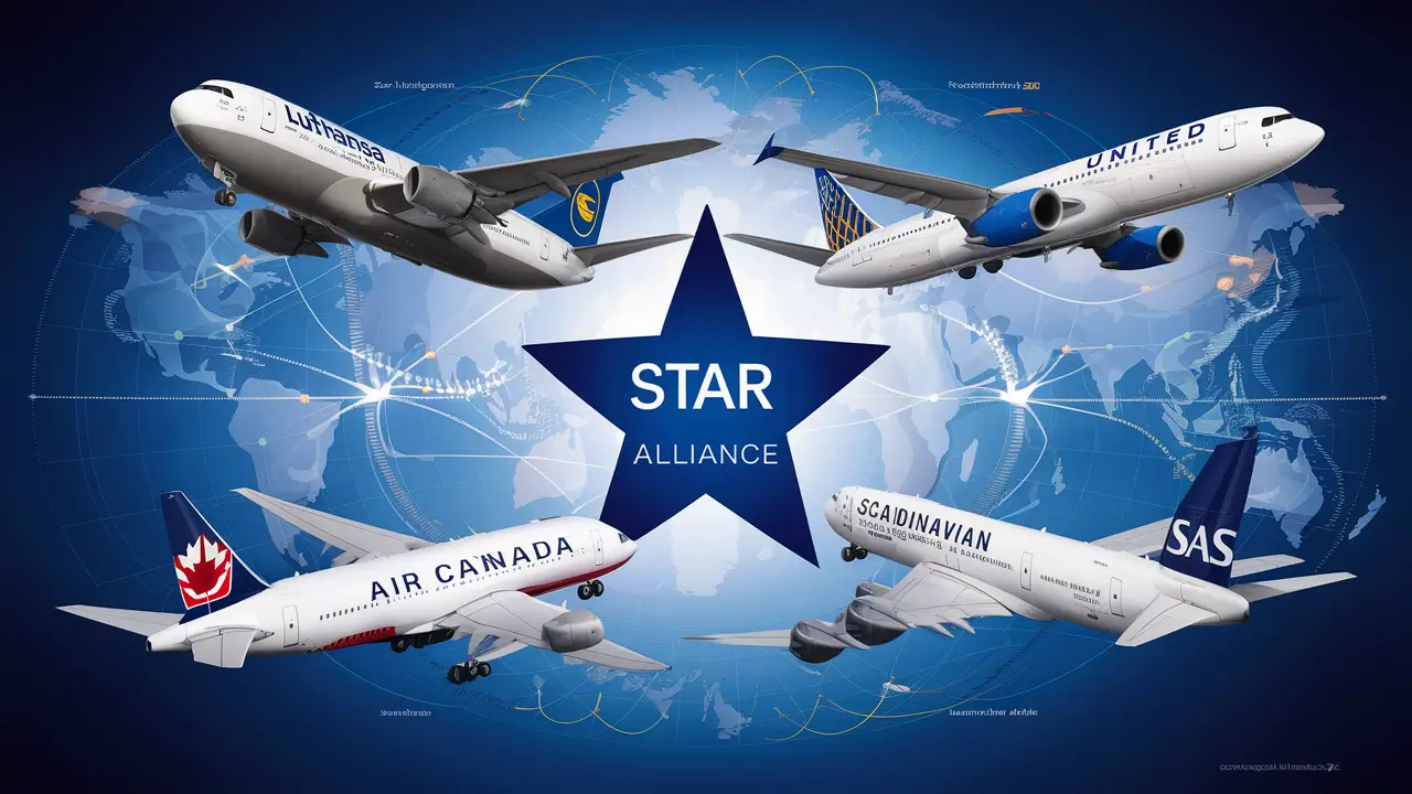 Which 4 airlines formed Star Alliance?