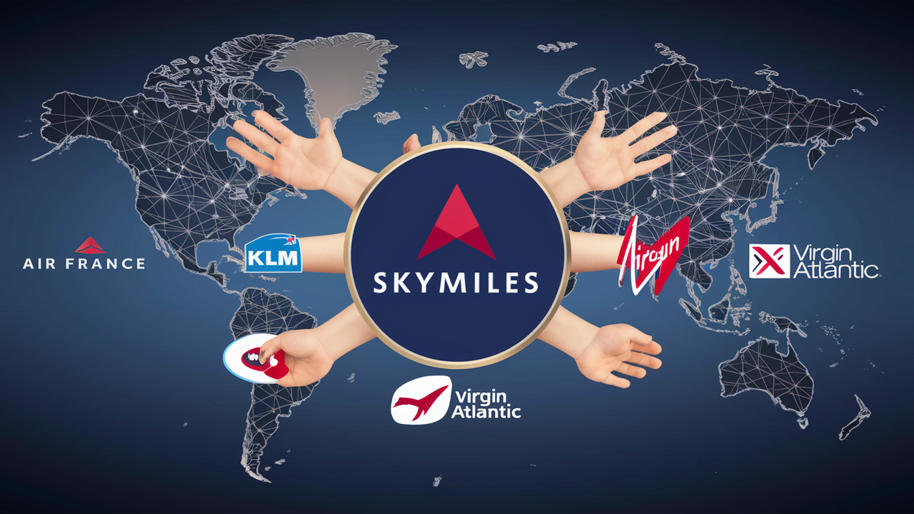 Who does Delta partner with for miles?